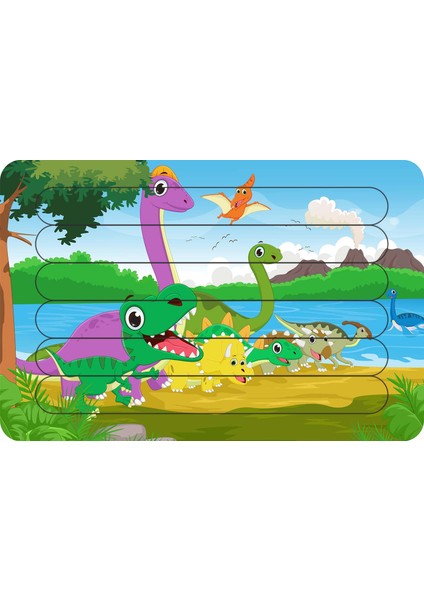 Dinzorlar Tatilde Çubuk Ahşap Çocuk Puzzle Yapboz