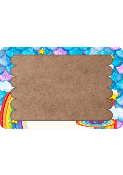 Sevimli Unicorn Çubuk Ahşap Çocuk Puzzle Yapboz Model 4