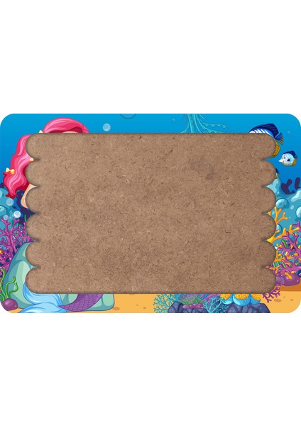 Deniz Kızı Çubuk Ahşap Çocuk Puzzle Yapboz Model 2