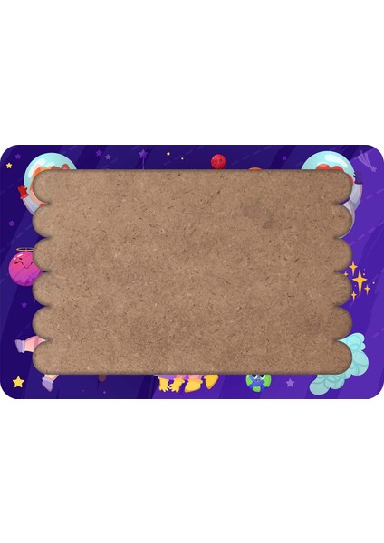 Astronot Hayvanlar Çubuk Ahşap Çocuk Puzzle Yapboz
