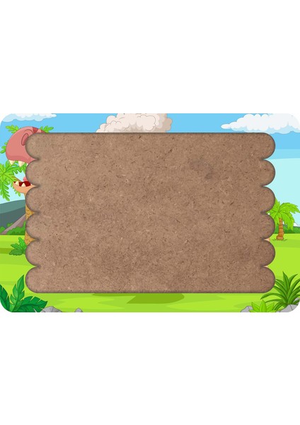 Dinozor Avcısı Çubuk Ahşap Çocuk Puzzle Yapboz