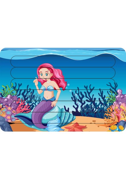 Deniz Kızı Çubuk Ahşap Çocuk Puzzle Yapboz Model 2