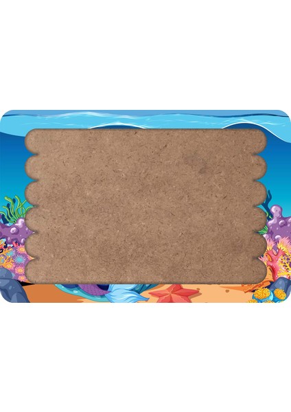 Deniz Kızı Çubuk Ahşap Çocuk Puzzle Yapboz Model 2