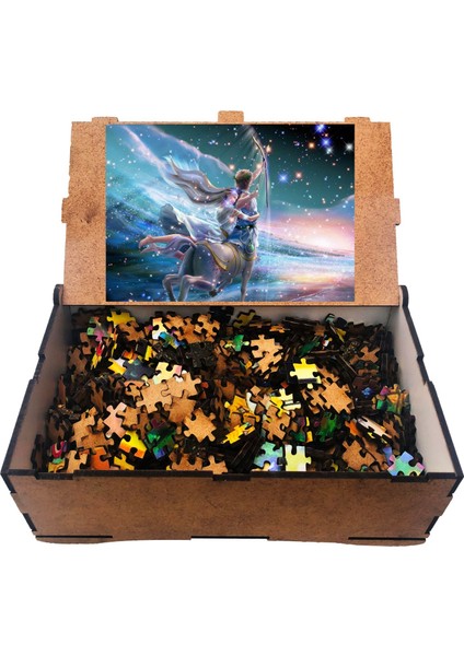 Yay Sagittarius Burç 1000 Parça Ahşap Puzzle Yapboz