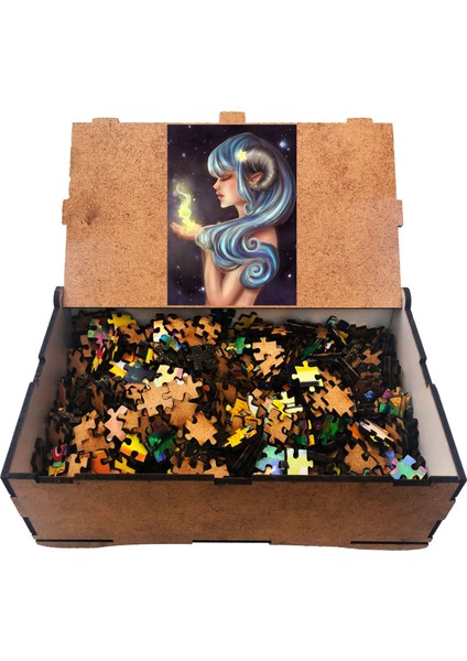 Kova Aquarius Burç 1000 Parça Ahşap Puzzle Yapboz