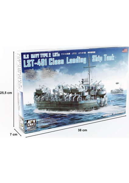 SE73519 1/350 LST-491 Class Çıkartma Gemisi Demonte Plastik Maketi