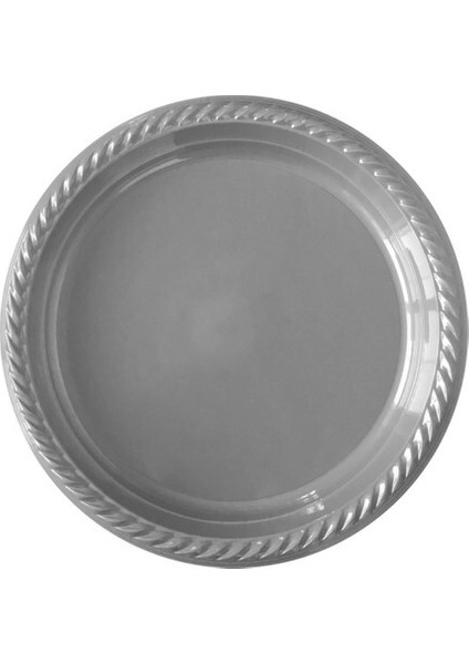 Gümüş Renk Plastik Tabak 22 25LI