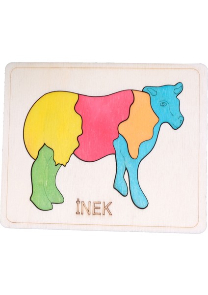 Ahşap Inek Figürlü Puzzle