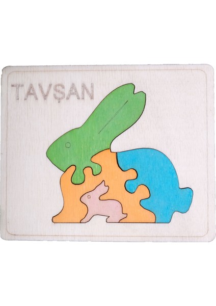Ahşap Tavşan Figürlü Puzzle fiyatları