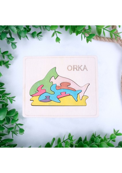 Ahşap Orka Figürlü Puzzle