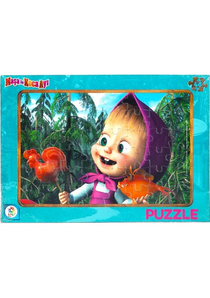 Maşa ile Koca Ayı 2'li Lisanslı Frame Puzzle/yapboz (24+48 Parça)