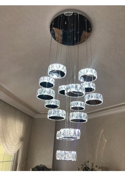 Ala Aydınlatma Plaket Kristal Taş Işlemeli 304 Krom Paslanmaz Ledli modelleri