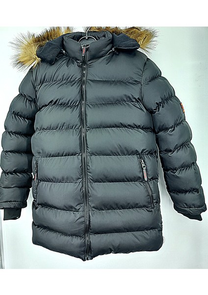 Kız Çocuk Erkek Çocuk Çıkabilir Kapüşon Fermuar Kapamaelyaf Dolum Içi Polar Su Geçirmez Şişme Mont