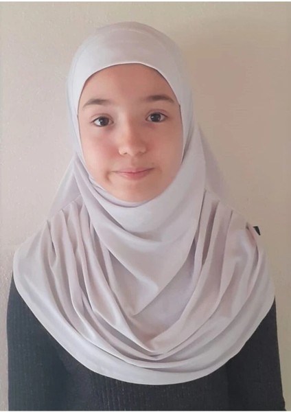 ALLURİNG Çocuk Pratik Eşarp Başörtüsü-Beyaz