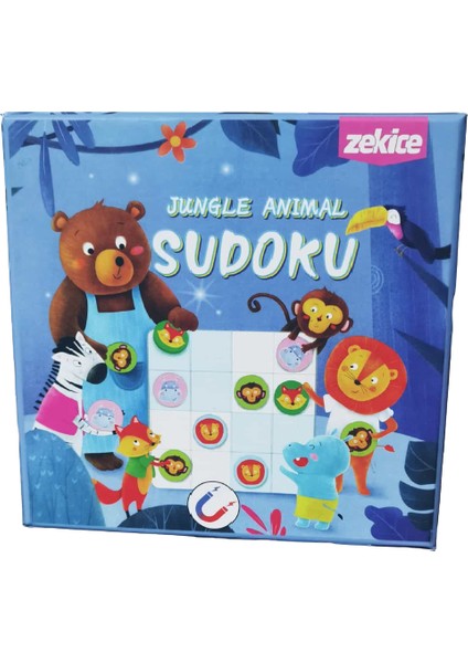 Çocuklar İçin Orman Hayvanlarıyla Sudoku Oyunu Jungle Animal Sudoku