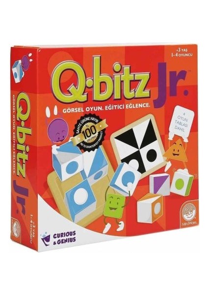 Q-Bitz Jr Oyunu Q Bitz Jr. Görsel Beceri Küpleri Mindware Eğitici Eğlenceli Okul Turnuva Oyunu