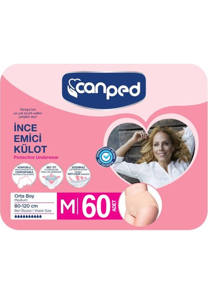 İnce Emici Külot Orta M 60 Adet