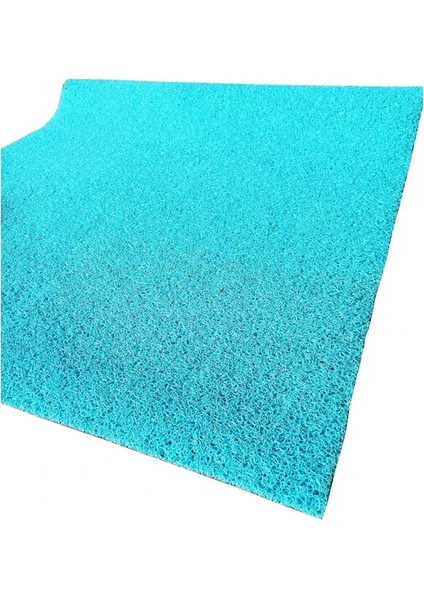 ABK PLASTİK Abk Kıvırcık Turkuaz Paspas 120 cm Kaymaz Yolluk Kaydırmaz Halı