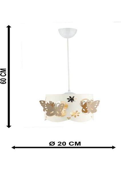 Alara Tekli Avize Beyaz Kahve Kelebek indirimleri