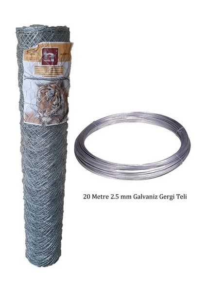 Hataş Teknik Hırdavat Bahçe Çit Teli 1 mt Yükseklik 20 Metre Uzunluk (1 mm Kalınlık) Gerdirme Dahil