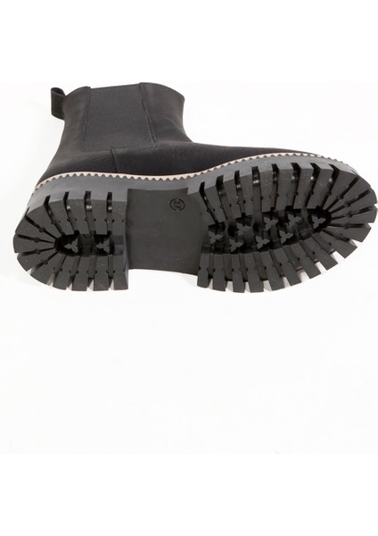 Kadın Siyah Çekmeli Lastikli Bot 69550 fırsatları