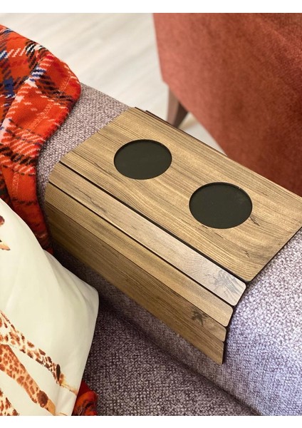 Ahşap Koltuk Tepsisi, Yan Sehpa, Koltuk Kenarı, Katlanabilir Portatif Amerikan Servisi Ys-2 fırsatları