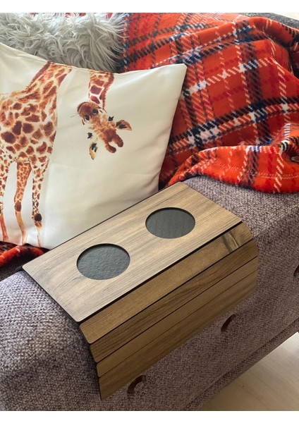 Ahşap Koltuk Tepsisi, Yan Sehpa, Koltuk Kenarı, Katlanabilir Portatif Amerikan Servisi Ys-2 indirimleri