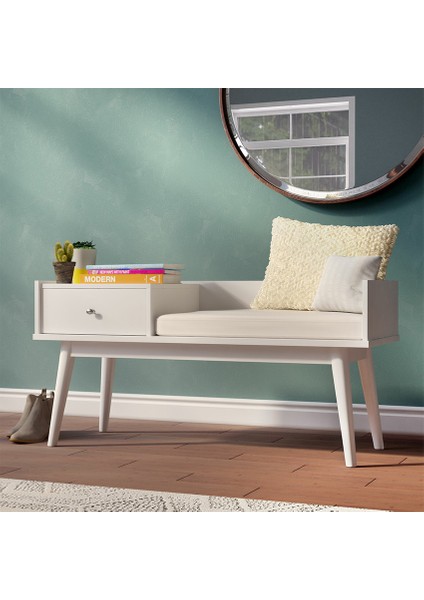 Skyler Beyaz Ahşap Benç modelleri