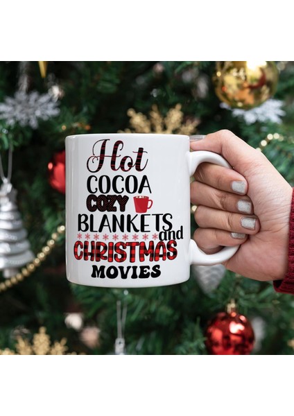 Sıcak Çikolata Tasarım Baskılı Kupa Yılbaşı Hediyesi Kupa Bardak