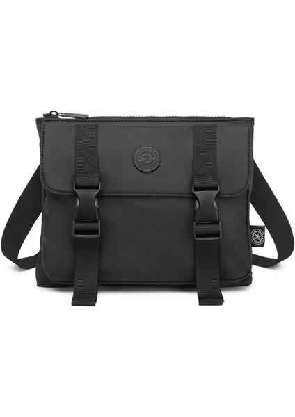 Gumi Kumaş Çapraz Askılı Postacı Çantası BC 8657 - Siyah