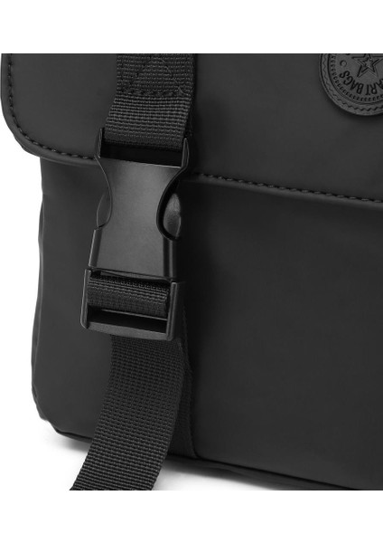 Gumi Kumaş Çapraz Askılı Postacı Çantası BC 8657 - Siyah fırsatları