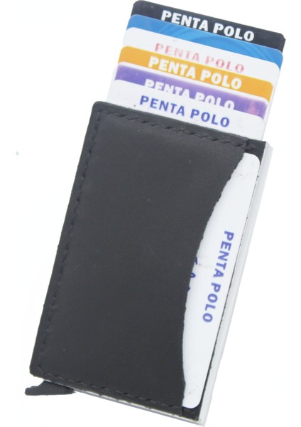 Hakiki Deri Mekanizmalı Akıllı Kartlık Cüzdan fırsatları