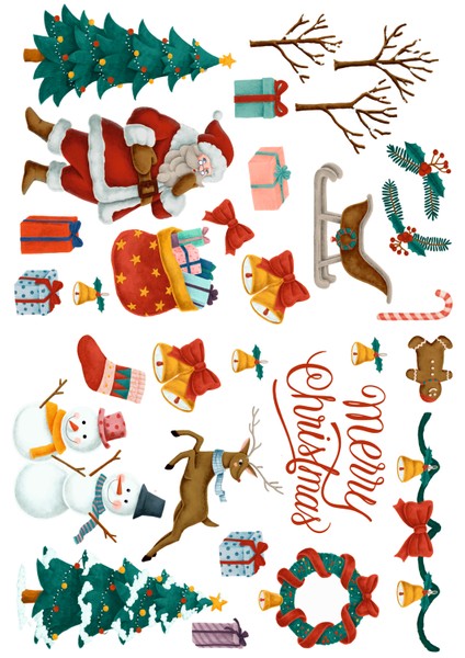 Yılbaşı Temalı Cam ve Duvar Sticker(Etiket) Süsü fiyatları