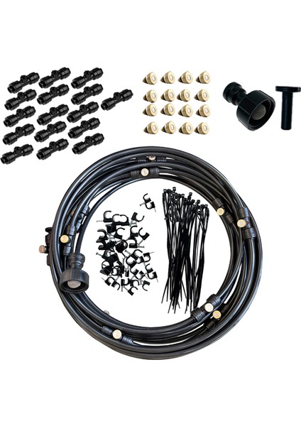 Misto Soğutma Sistemi Kiti Su Sprey Yaz Sis Soğutma Kiti Veranda Misters Siyah 12M 116PIECES (Yurt Dışından) fırsatları