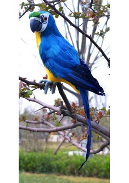 2 Createch El Sanatları Köpük Papağan Kuşları Heykelcik Açık Bahçe Süsü Mavi+Kırmızı (Yurt Dışından) fiyatları