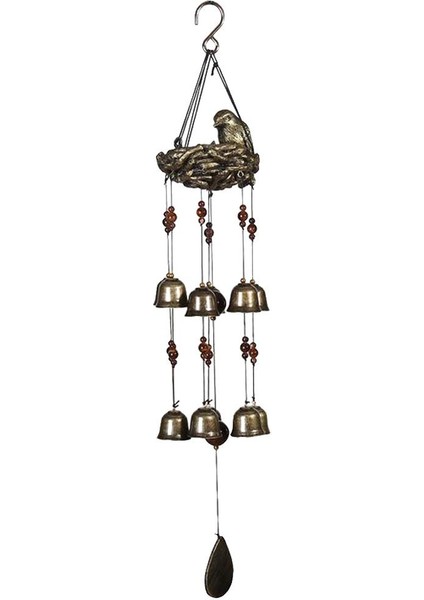 Rüzgar Çeneleri Kuş Annesi ve Bebek Kuş Açık Bahçe Ev Asılı Dekor (Yurt Dışından)