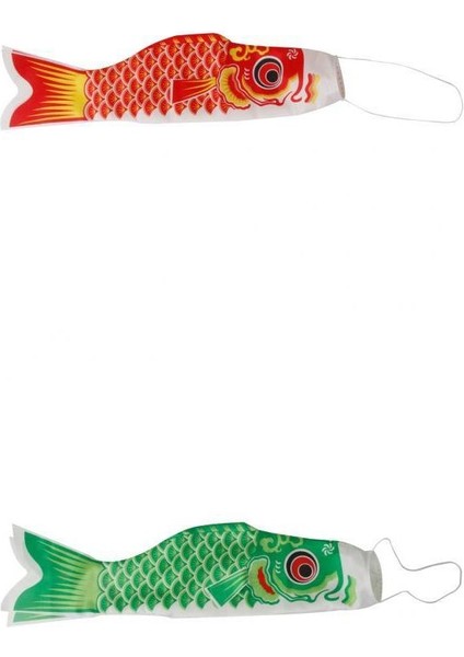 2 x 150CM- 5ft- 59" Japon Windsock Sazan Bayrağı Koi Nobori Yelken Balığı (Yurt Dışından)