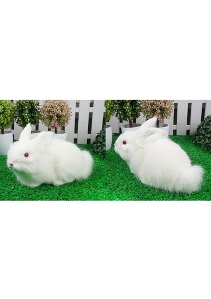14X21CM Bunny Tavşan Heykeli Bahçe Heykel Heykelcik Paskalya Dekor Çim Dekor (Yurt Dışından)