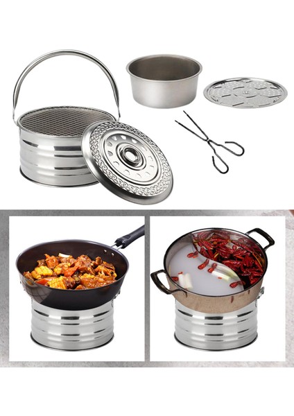 Barbekü Kasesi Kütük Odun Pişirme Bahçesi Sırt Çantasıyla Açık Ateş ve Örgü (Yurt Dışından) indirimleri