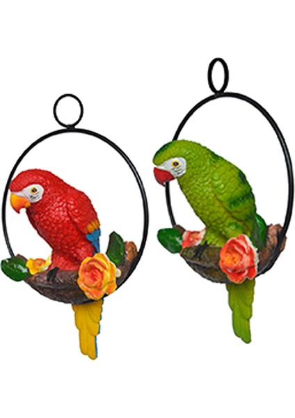 Metal Bahçe Heykeli Çim Süslemesi Üzerinde Yaşam Nakil Parrot Heykeli Levrek (Yurt Dışından)