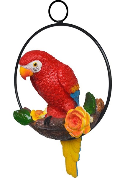 Metal Bahçe Heykeli Çim Süslemesi Üzerinde Yaşam Nakil Parrot Heykeli Levrek (Yurt Dışından) modelleri