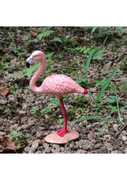 2 Hayvan Modelleri Simülasyon Kuş Figür Modeli Plastik Heykelcik - Flamingo (Yurt Dışından)