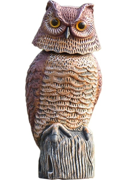 Büyük Baykuş Şahin Dezi Heykeli Yard Bahçe Karga Açık Mekan Caydırıcı Süsler (Yurt Dışından)