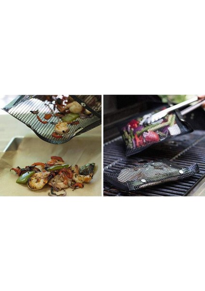 2x Barbekü Mesel Izgara Matsız Sopa Izgara Çantası Yemek 24X14CM Temizlenmesi Kolay (Yurt Dışından) fırsatları