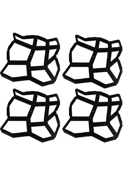 4x Bahçe Zemin Kaldırım Kaldırım Kalıbı Diy Veranda Basamak Yapıcı Kalıp (Yurt Dışından)