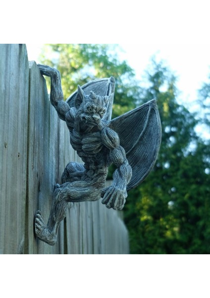 Bahçe Heykeli Canavar Dekoratif Duvar Heykel Çit Askısı Heykeli Figürinler Açık Havada Yard Çim Hatta Asma Dekorasyonlar (Yurt Dışından) modelleri