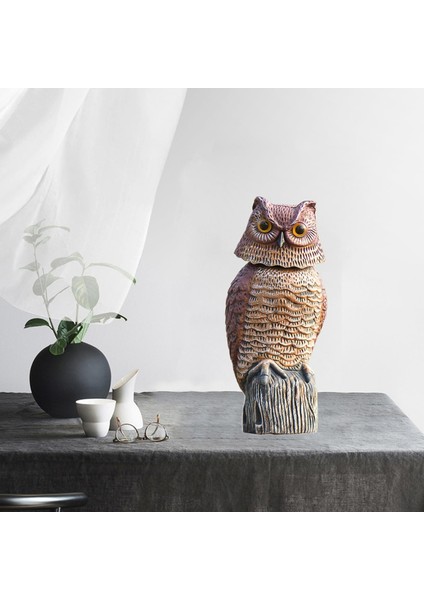 Büyük Baykuş Şahin Dezi Heykeli Yard Bahçe Karga Açık Mekan Caydırıcı Süsler (Yurt Dışından) fırsatları