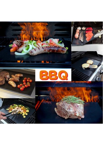2 Adet Yapışmaz Barbekü Pedleri Elektrik Izgara Kömürü Için 33X40CM Yeniden Kullanılabilir (Yurt Dışından) fırsatları