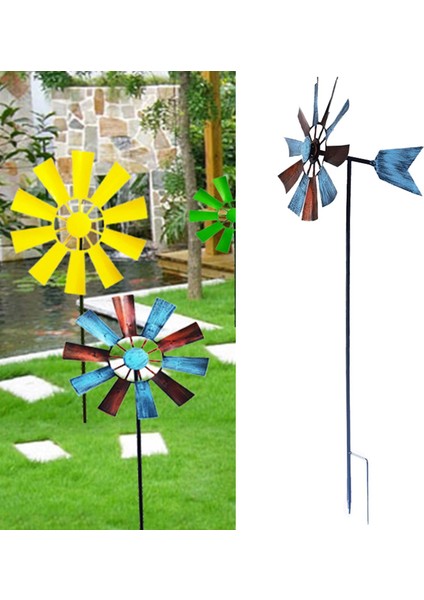 Rüzgar Spinner Bahçe Yel Değirmen Açık Bahçe Çimen Çark Dekor B (Yurt Dışından) modelleri
