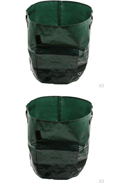 6 Bahçe Bitkisi Patates Yetiştirme Çantaları Ekici Kolları ile Flep Sağlam (Yurt Dışından)